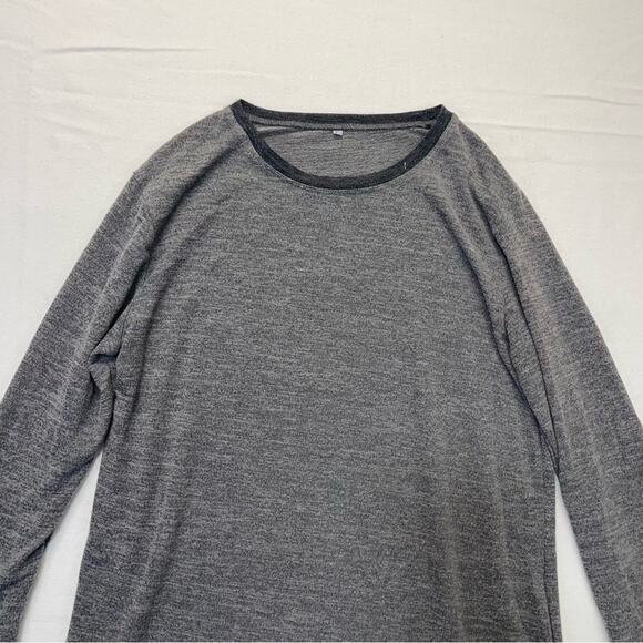 Gray Ringer Knit Sweater Women’s Size Large - Picture 6 of 9